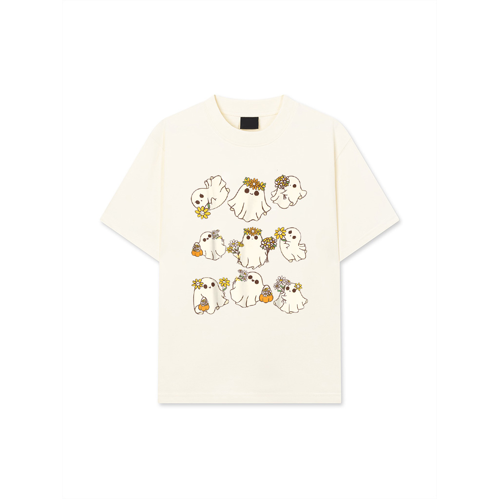 Alternative view of Halloween Ghost Fall Pumpkin Bohemian Retro Vintage Ghosts T-Shirt