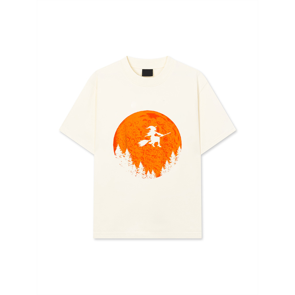 Alternative view of Halloween Vintage Witch On Broom And Moon Group Matching T-Shirt