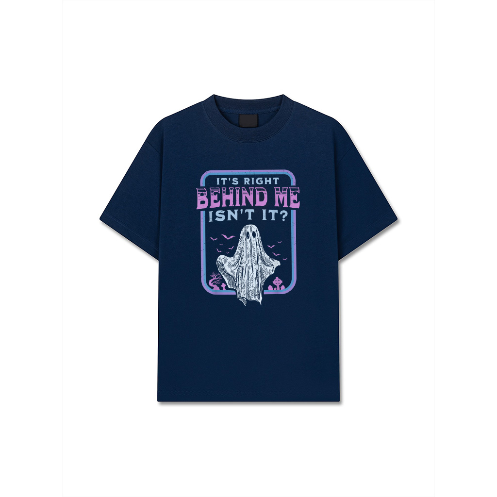 It's Right Behind Me Isn't It Paranormal Ghost Hunting Retro T-Shirt - Image 3