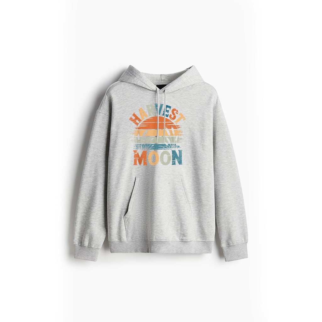 Vintage Harvest Moon S, Mens Womens Autumn Fall Hoodie - Image 3