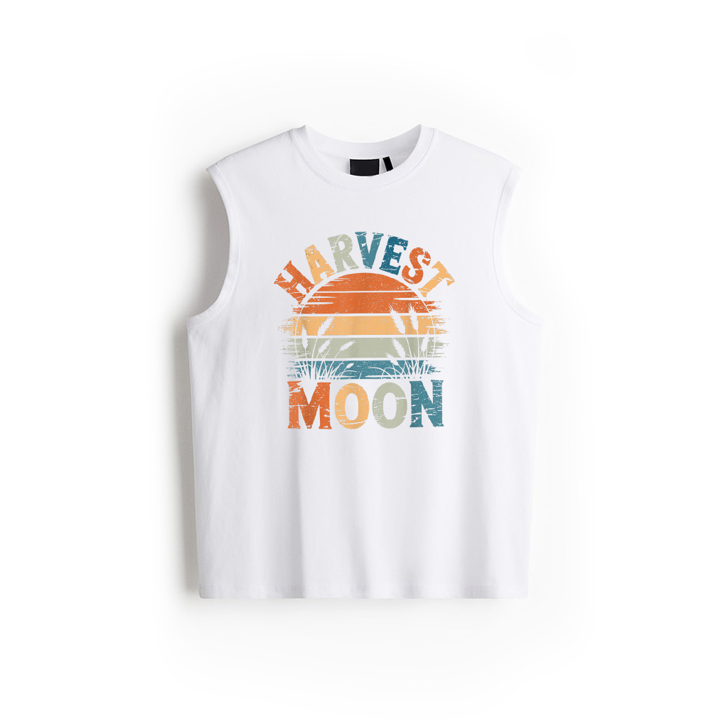 Alternative view of Vintage Harvest Moon S, Mens Womens Autumn Fall Tank Top